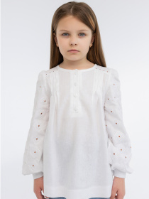 Вышитая рубашка Folk Moda модель fm3033-blij Фото