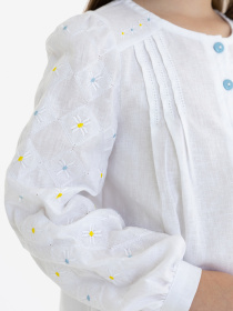 Вышитая рубашка Folk Moda модель fm3034-blij Фото