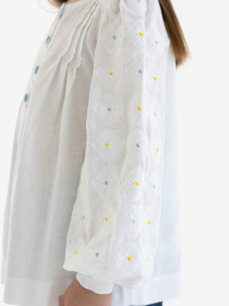 Вышитая рубашка Folk Moda модель fm3034-blij Фото