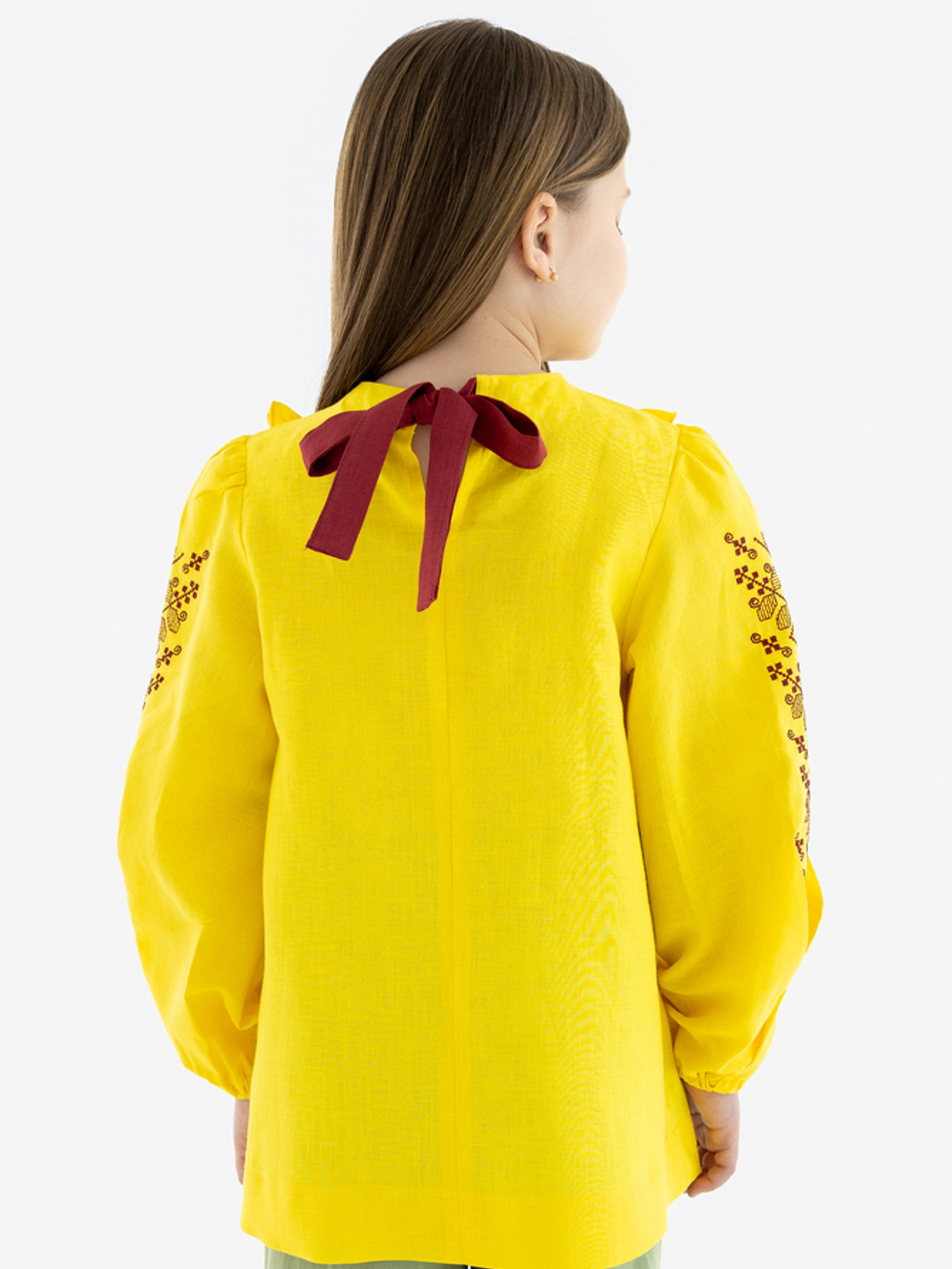 Вышитая рубашка Folk Moda модель fm3027-zhovtij Фото