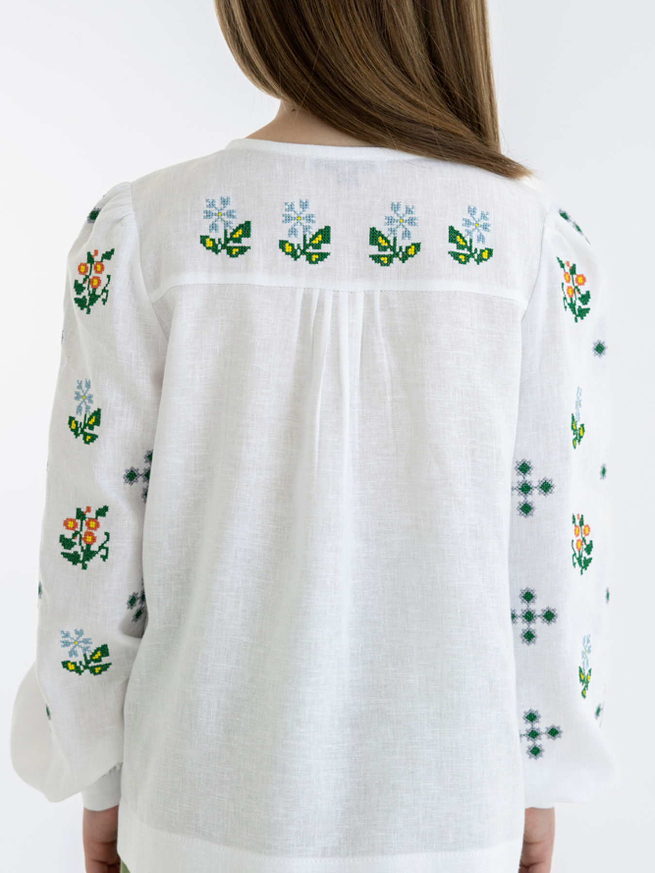 Вышитая рубашка Folk Moda модель fm3030-blij Фото