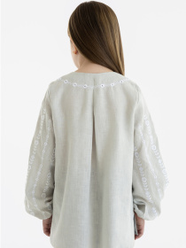 Вышитая рубашка Folk Moda модель fm3032-bezheviij Фото