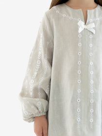 Вышитая рубашка Folk Moda модель fm3032-bezheviij Фото