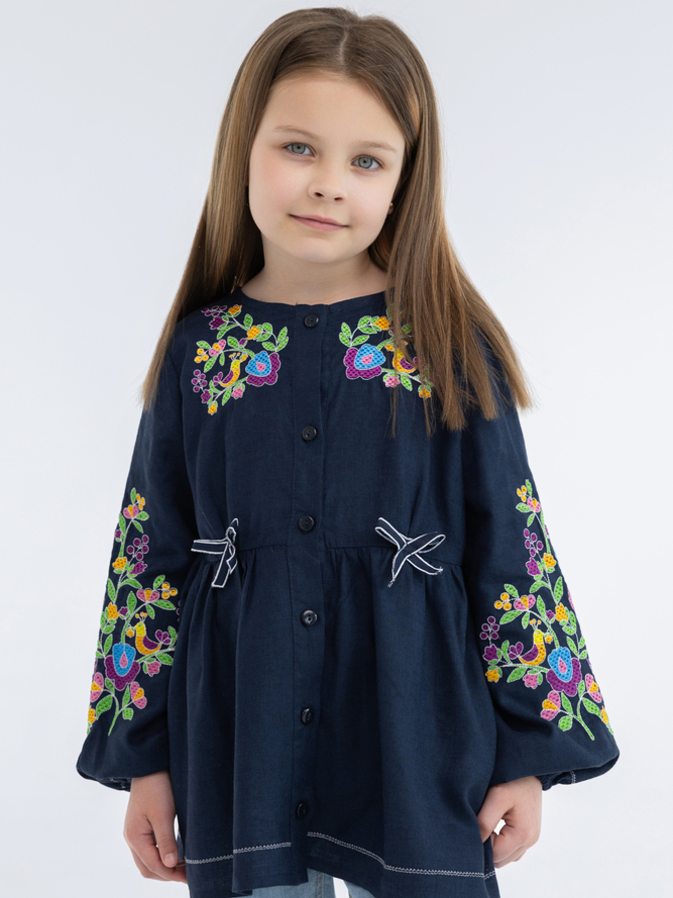 Вышитая рубашка Folk Moda модель fm3024-chornilxnij Фото