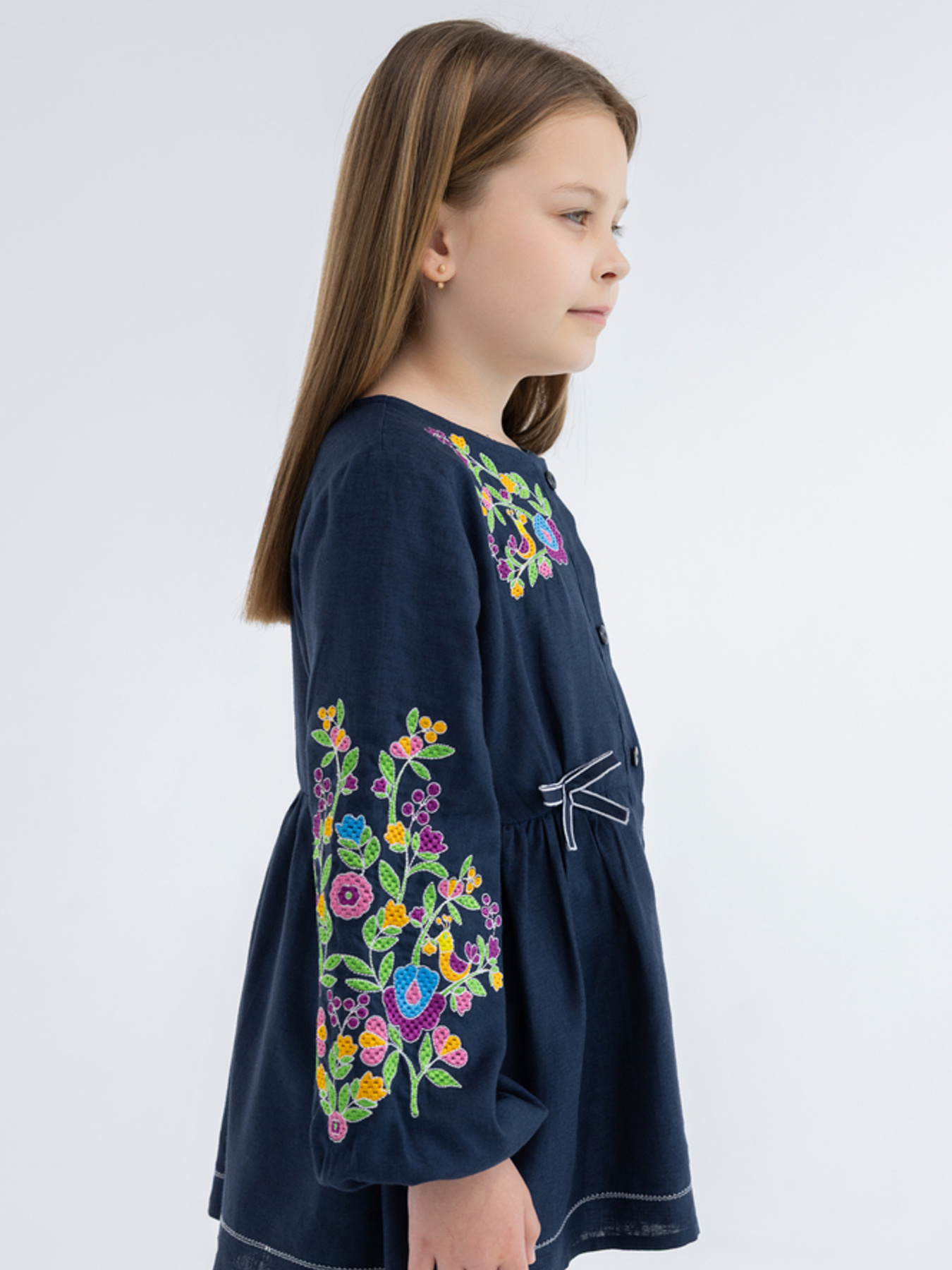 Вышитая рубашка Folk Moda модель fm3024-chornilxnij Фото