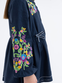 Вышитая рубашка Folk Moda модель fm3024-chornilxnij Фото