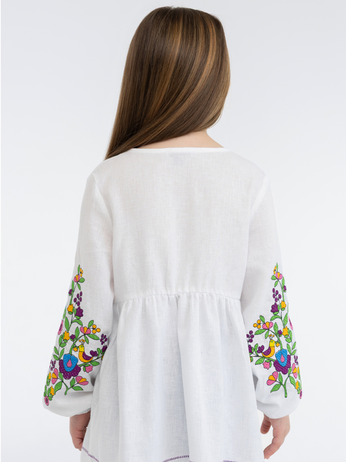 Вышитая рубашка Folk Moda модель fm3022-blij Фото