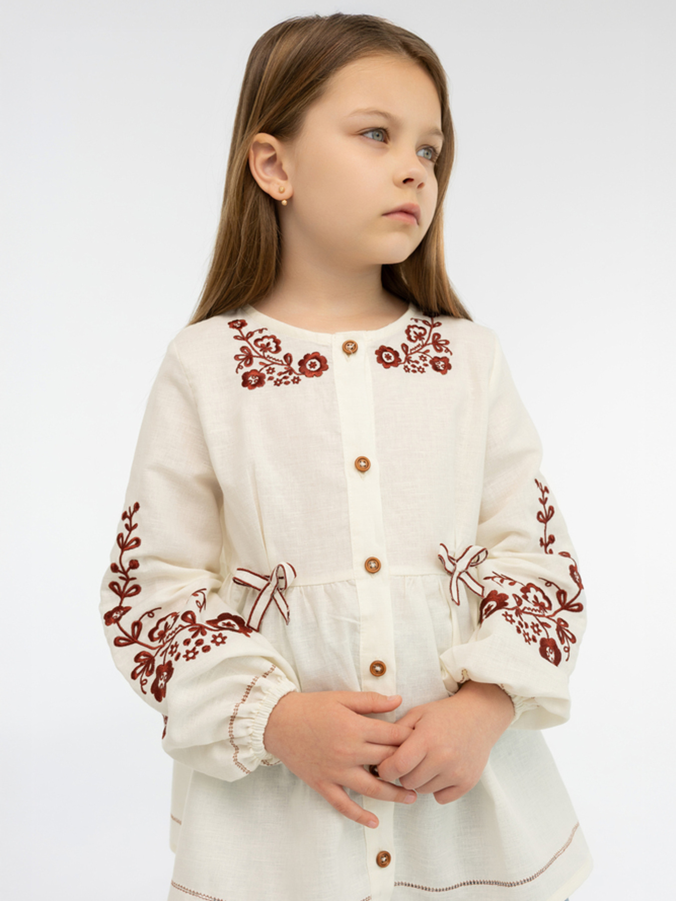 Вышитая рубашка Folk Moda модель fm3023-vershkovij Фото