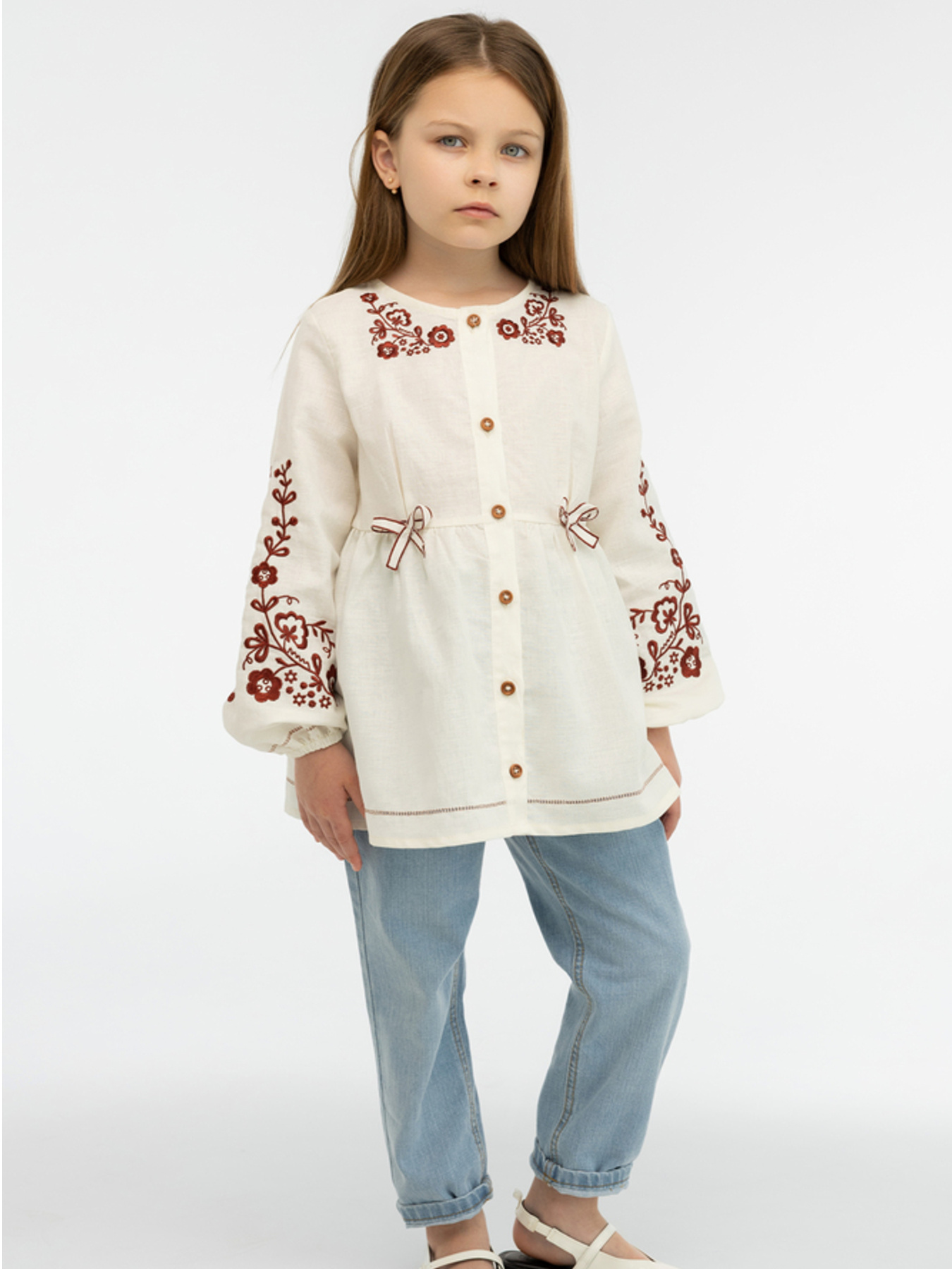 Вышитая рубашка Folk Moda модель fm3023-vershkovij Фото