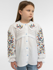 Вышитая рубашка Folk Moda модель fm3021-blij Фото