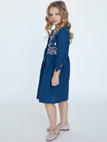 Вышитое платье Folk Moda модель fm3003-lazurno-sinj Фото