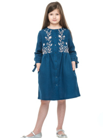 Вишита сукня Folk Moda модель fm3003-lazurno-sinj Фото