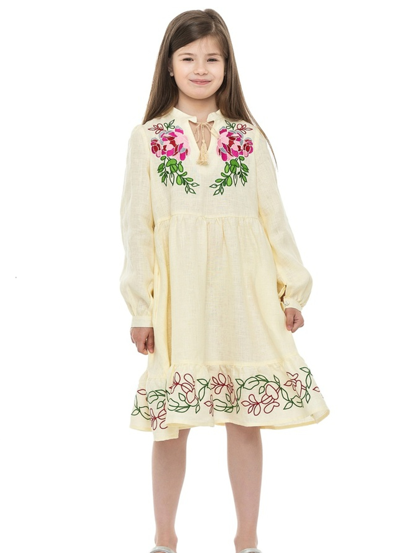 Вышитое платье Folk Moda модель fm3004-vershkovij Фото