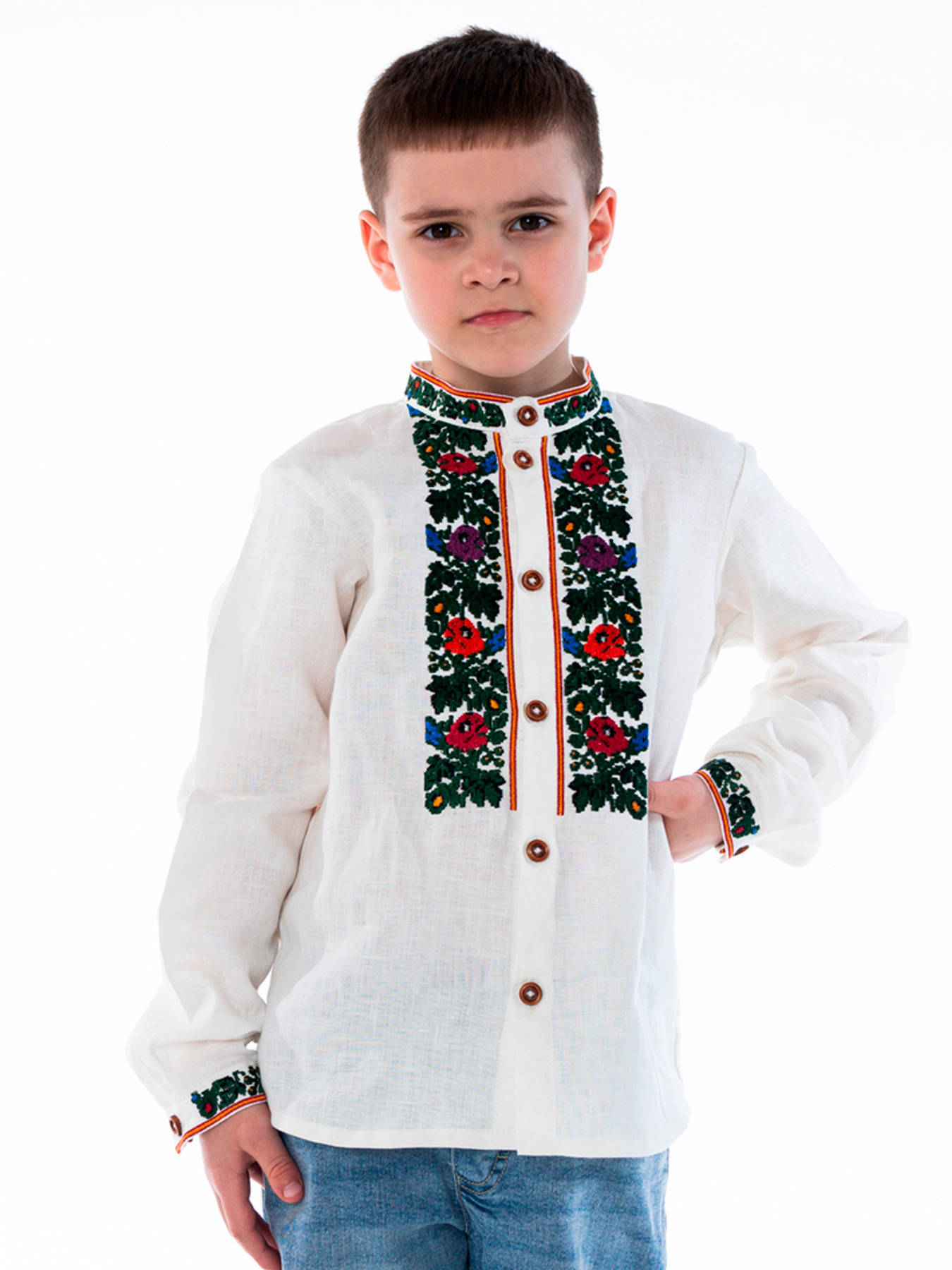 Вышитая рубашка Folk Moda модель fm2884-vershkovij Фото