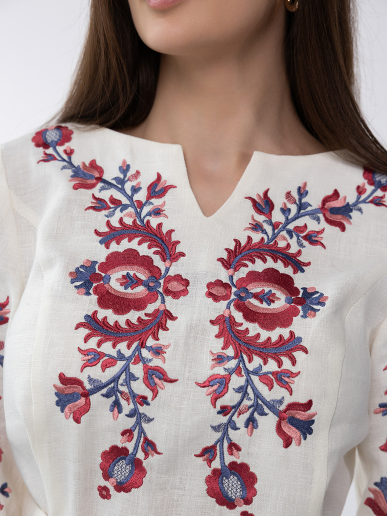 Вышитое платье Folk Moda модель fm2868-vershkovij Фото