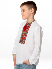 Вышитая рубашка Folk Moda модель fm2871-blij Фото