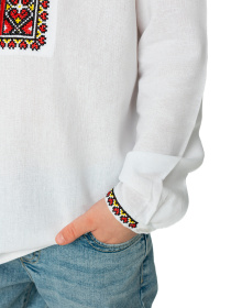 Вышитая рубашка Folk Moda модель fm2871-blij Фото