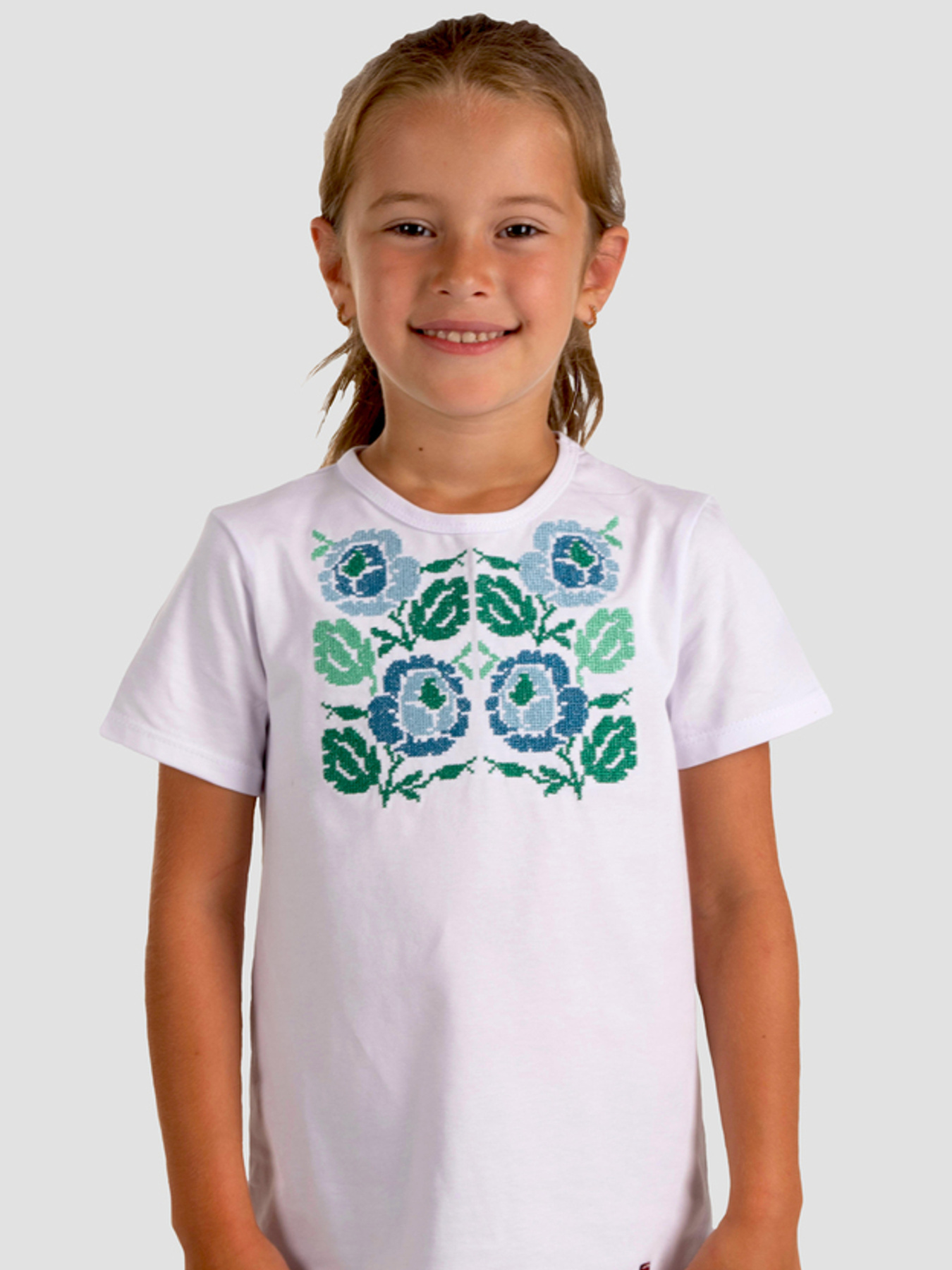 Вышитая рубашка Folk Moda модель fm2857-blij Фото