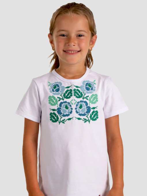 Вышитая рубашка Folk Moda модель fm2857-blij Фото