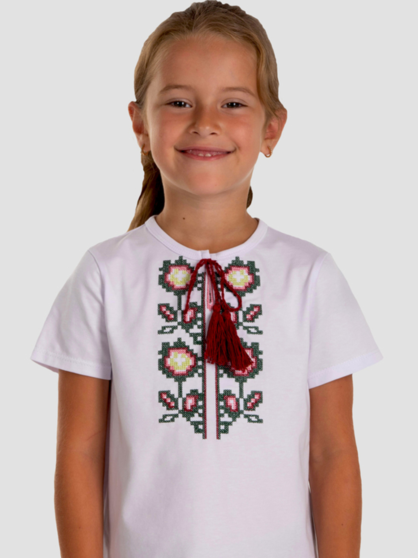 Вышитая рубашка Folk Moda модель fm2858-blij Фото