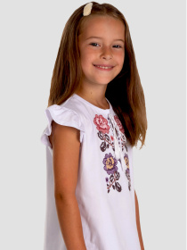 Вышитая рубашка Folk Moda модель fm2860-blij Фото