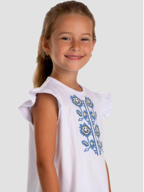 Вышитая рубашка Folk Moda модель fm2861-blij Фото