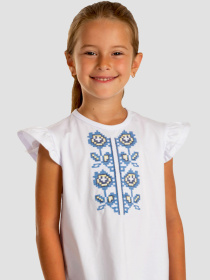 Вышитая рубашка Folk Moda модель fm2861-blij Фото