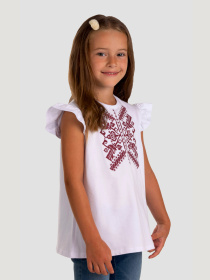 Вышитая рубашка Folk Moda модель fm2862-blij Фото