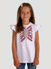 Вышитая рубашка Folk Moda модель fm2862-blij Фото