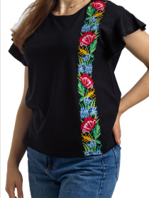 Вишита сорочка Folk Moda модель fm2863-chornij Фото