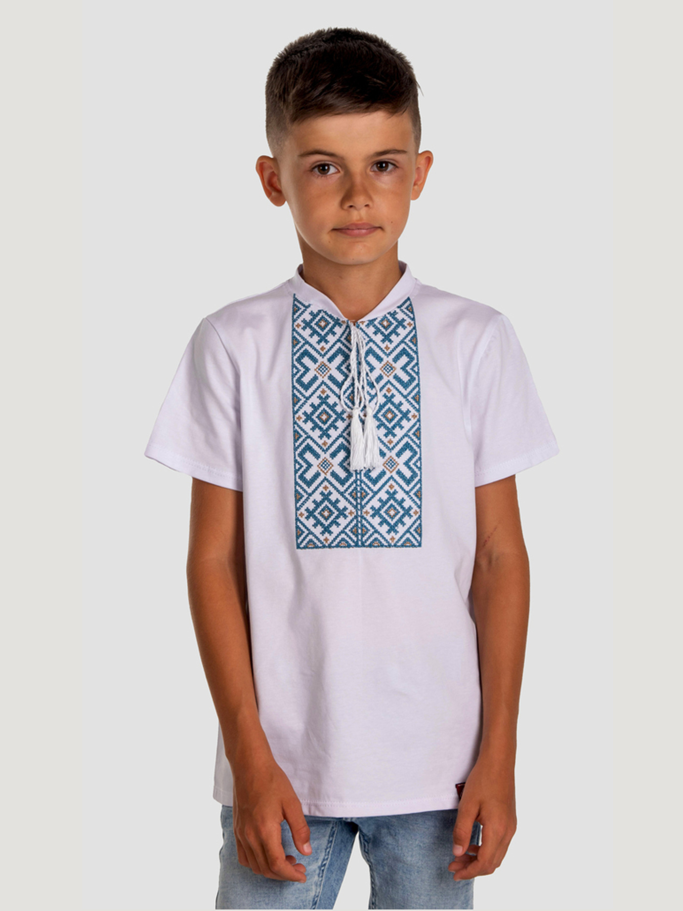 Вишита сорочка Folk Moda модель fm2852-blij Фото