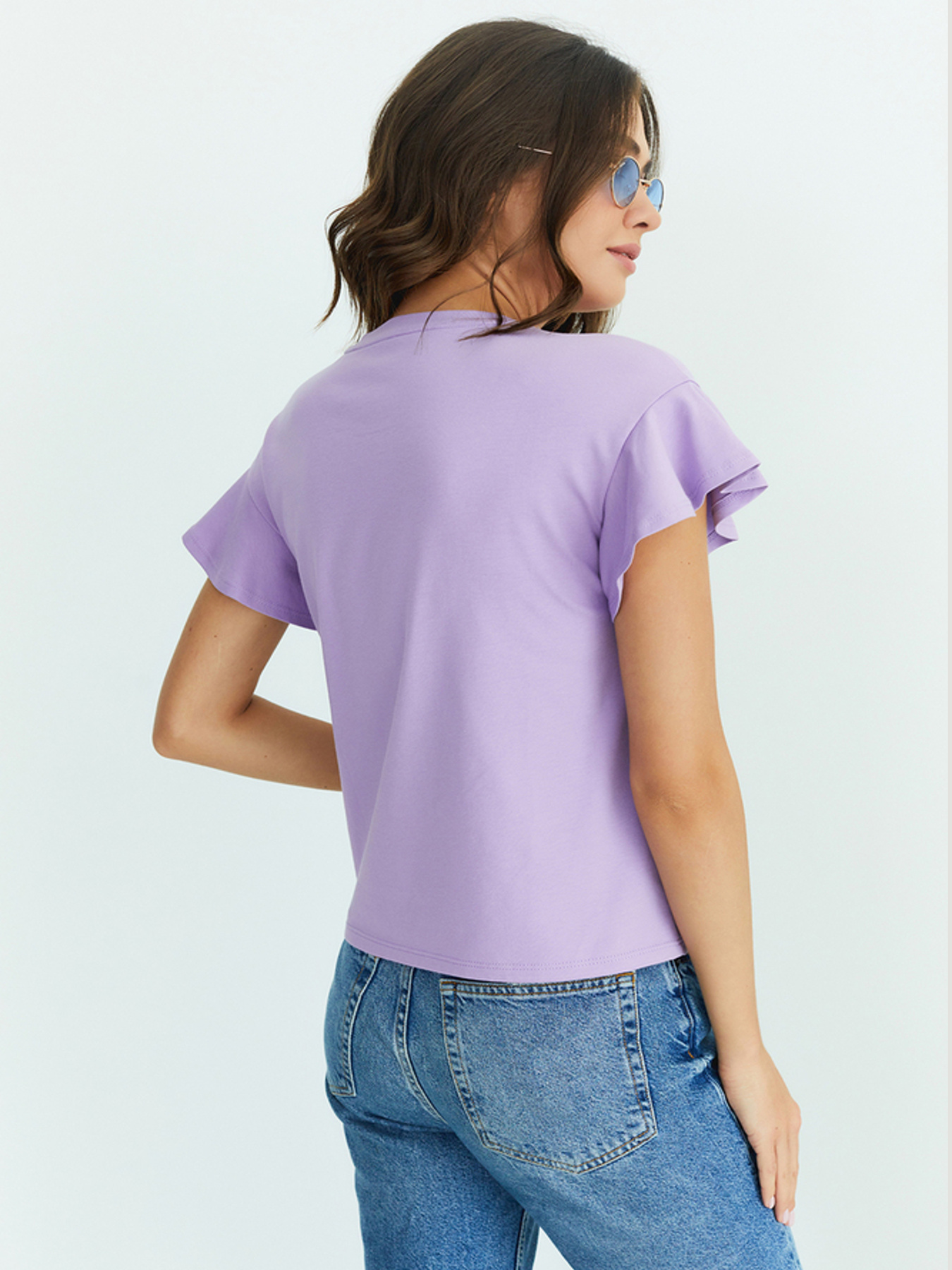 Вышитая рубашка Folk Moda модель fm2853-lavanda Фото