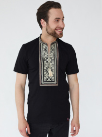 Вышитая рубашка Folk Moda модель fm2823-chornij Фото