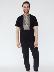 Вышитая рубашка Folk Moda модель fm2823-chornij Фото