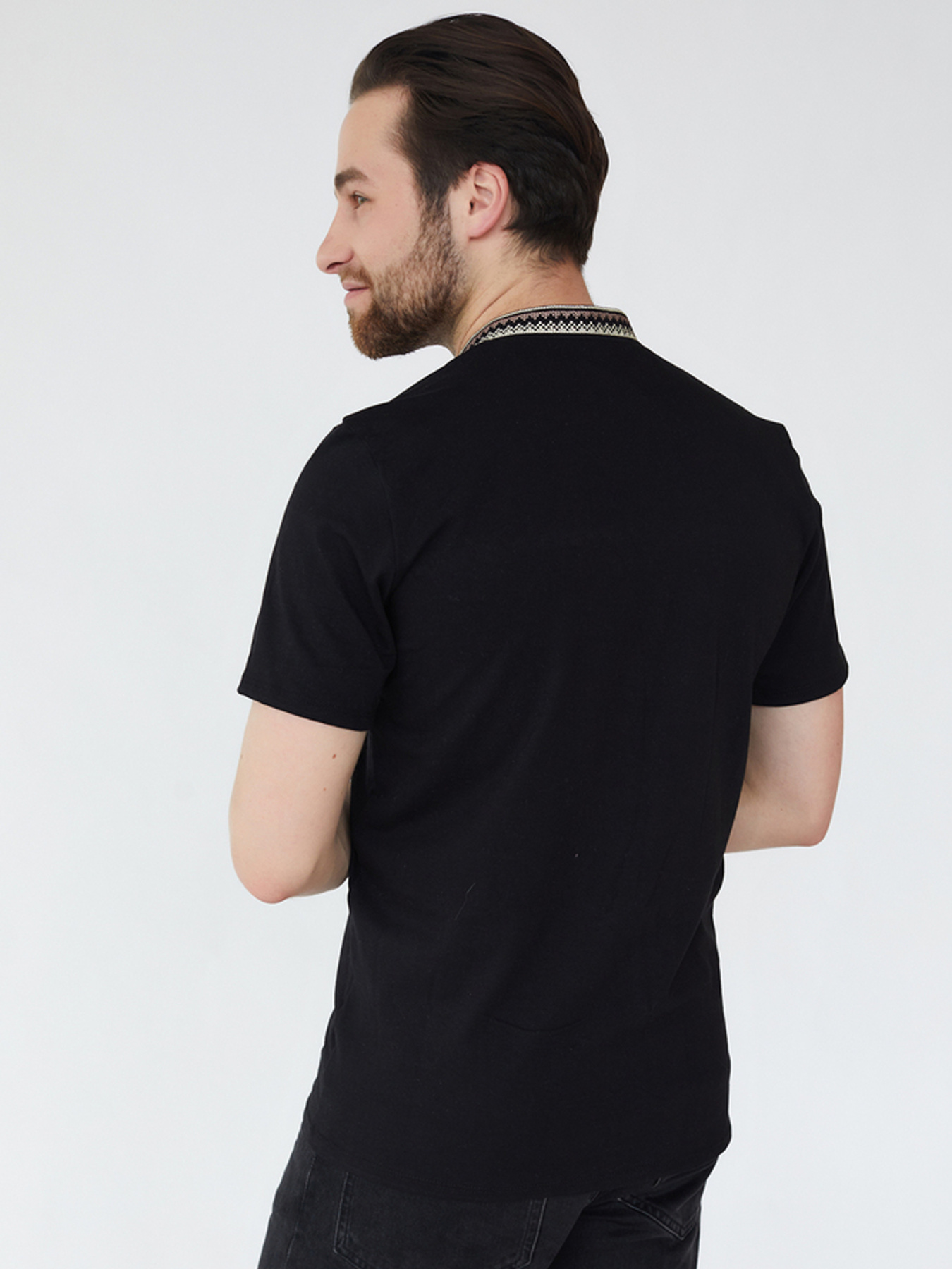 Вишита сорочка Folk Moda модель fm2823-chornij Фото