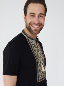 Вишита сорочка Folk Moda модель fm2823-chornij Фото