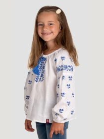 Вышитая рубашка Folk Moda модель fm2824-blij Фото