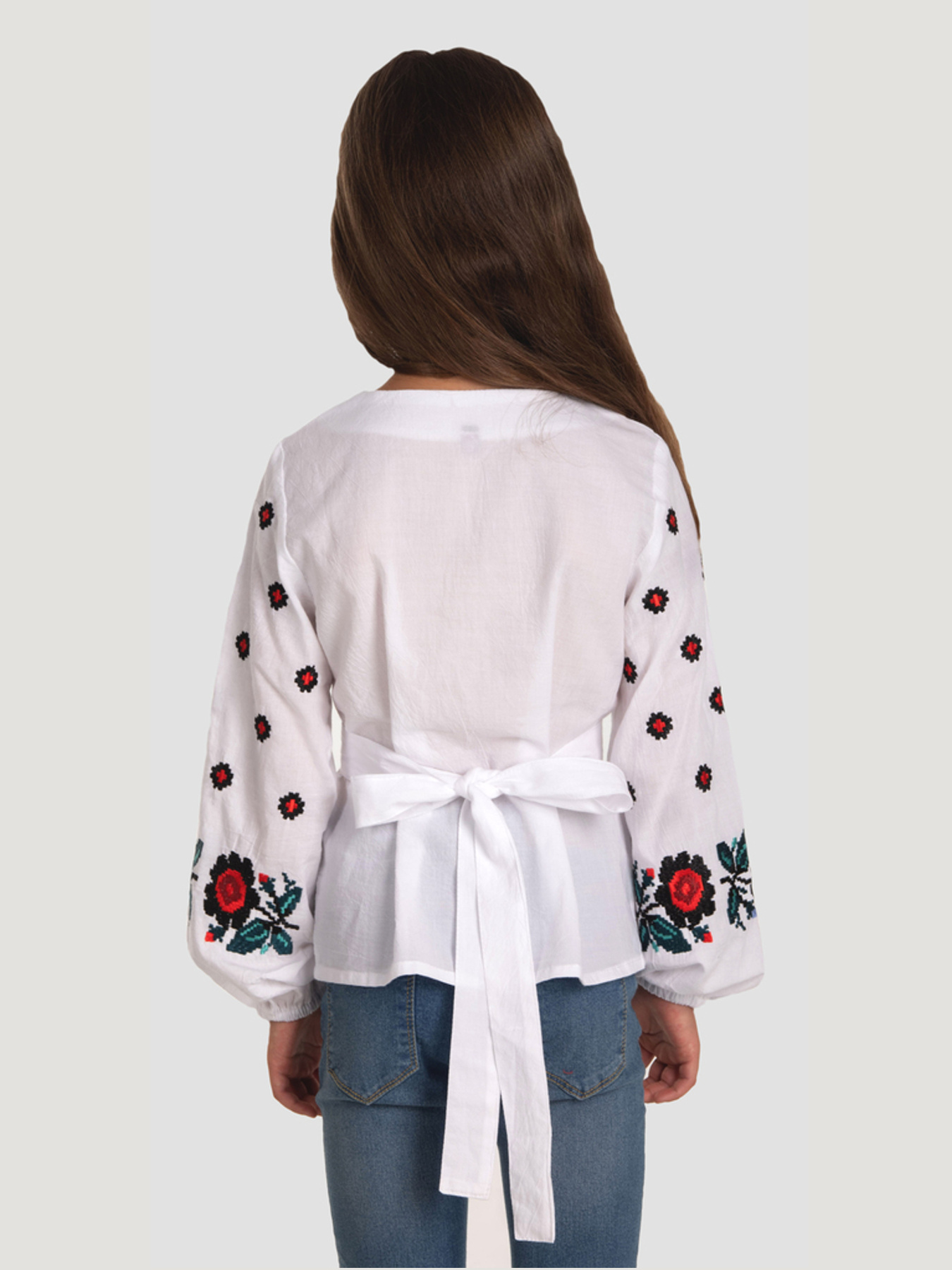 Вышитая рубашка Folk Moda модель fm2825-blij Фото