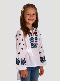 Вышитая рубашка Folk Moda модель fm2825-blij Фото