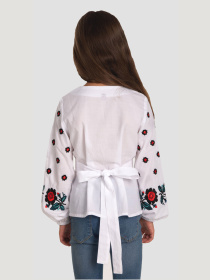 Вышитая рубашка Folk Moda модель fm2825-blij Фото