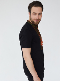 Вышитая рубашка Folk Moda модель fm2826-chornij Фото