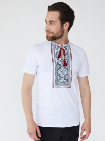 Вышитая рубашка Folk Moda модель fm2830-blij Фото