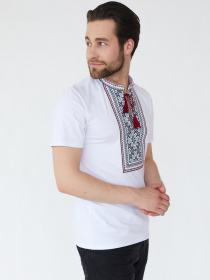 Вышитая рубашка Folk Moda модель fm2830-blij Фото