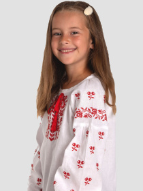 Вышитая рубашка Folk Moda модель fm2817-blij Фото