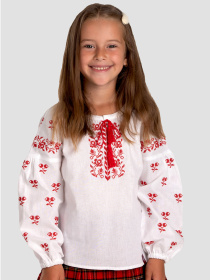 Вышитая рубашка Folk Moda модель fm2817-blij Фото