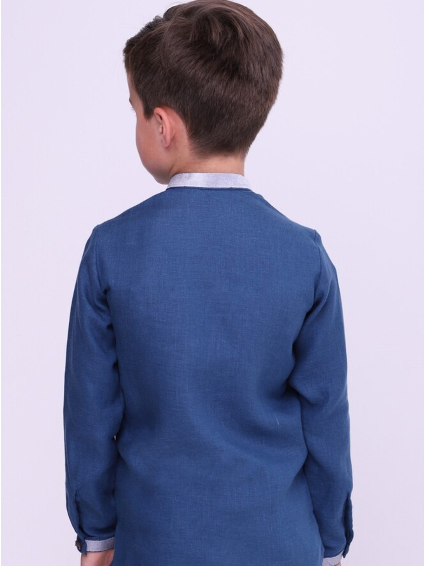 Вышитая рубашка Folk Moda модель fm2820-sinj Фото