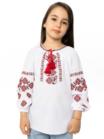 Вышитая рубашка Folk Moda модель fm2802-blij Фото