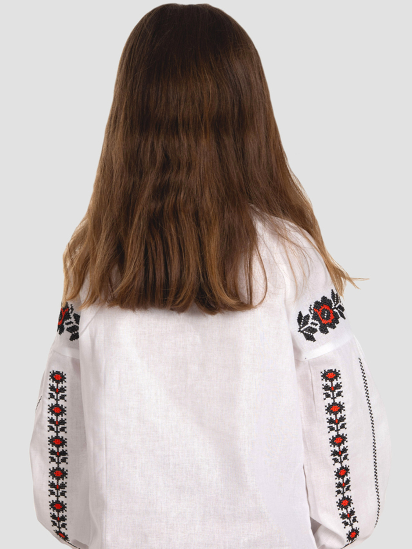 Вышитая рубашка Folk Moda модель fm2814-blij Фото