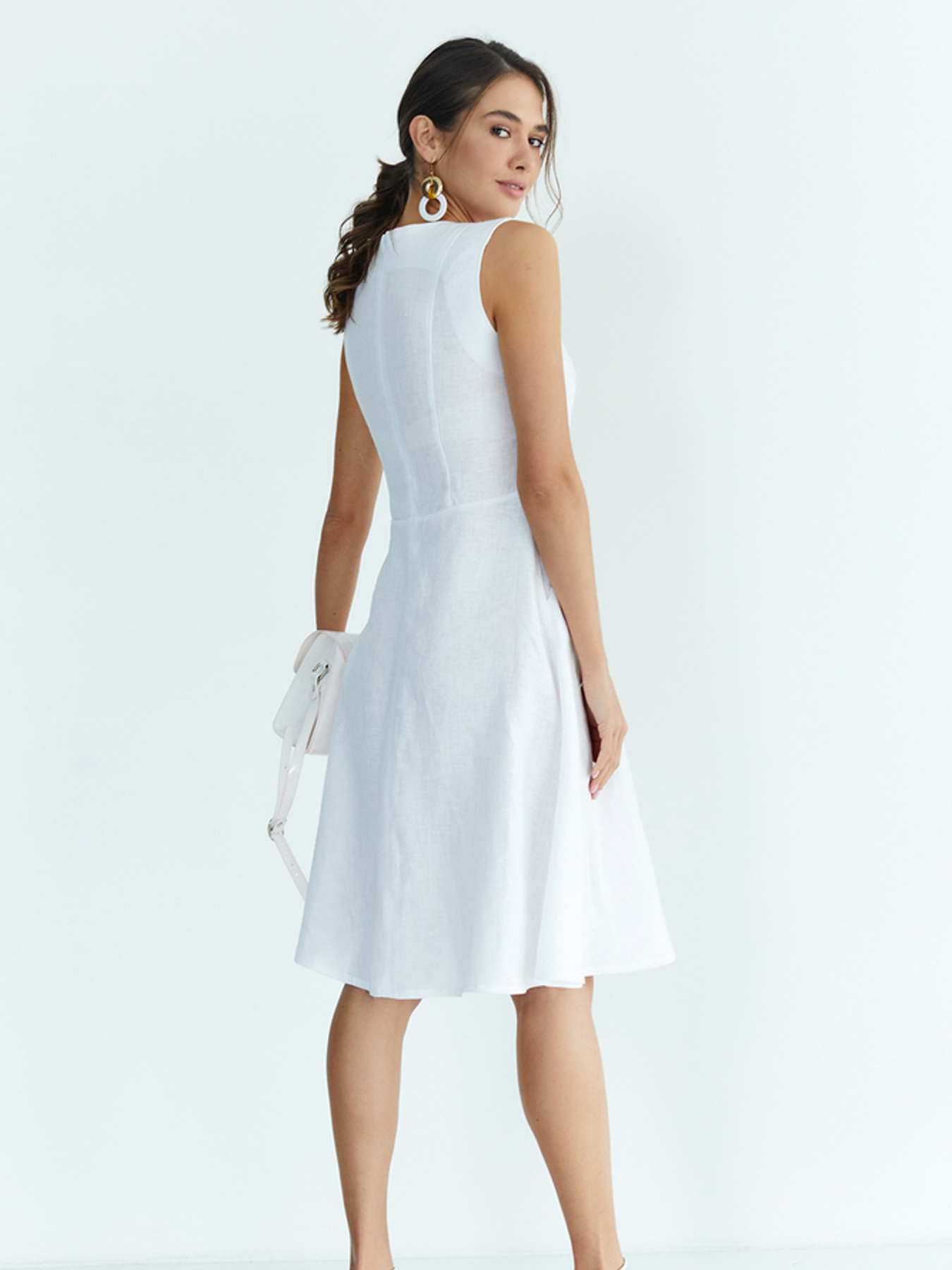 Вышитое платье Folk Moda модель fm2719-blij Фото