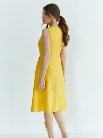 Вышитое платье Folk Moda модель fm2721-zhovtij Фото